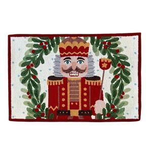 Peking Handicraft NUTCRACKER Hooked Rug 2X3 Christmas Holiday Home Decor New